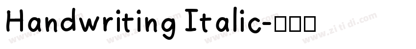 Handwriting Italic字体转换